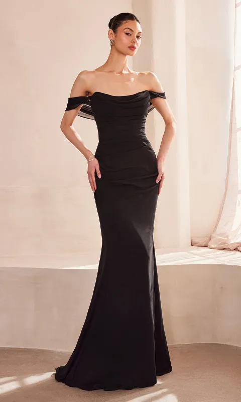 Off-Shoulder Classic Prom Gown: Amoris T705 sold by PromGirl