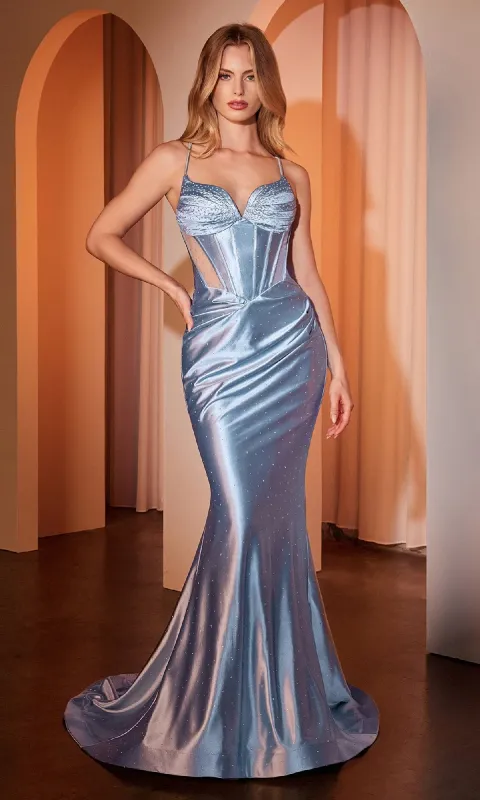 Beaded Long Mermaid Prom Dress: Ladivine CC4021 sold by PromGirl