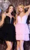 Corset Ruffled Short Prom Dress: Abby Paris 94209 sold by PromGirl