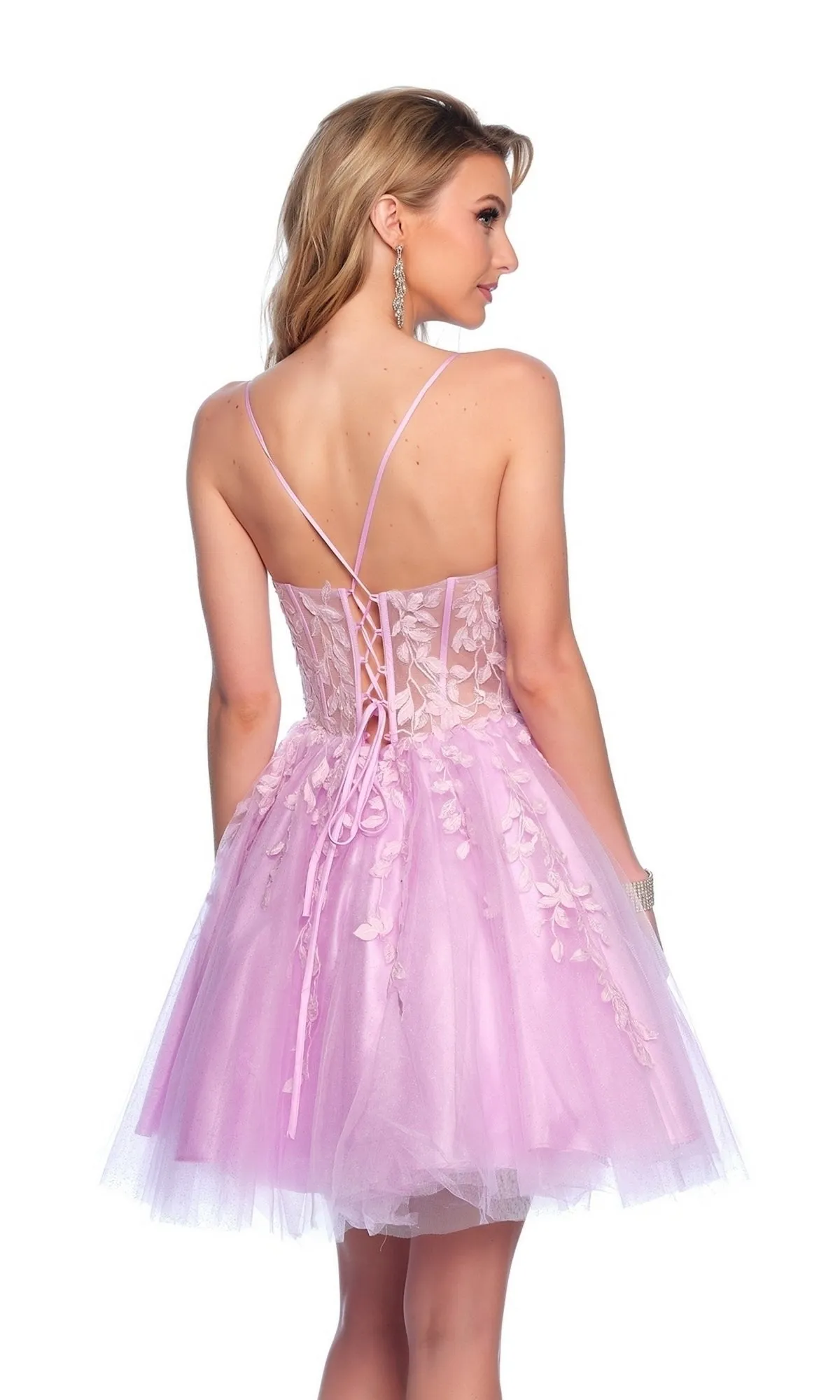 Purple Homecoming Dress: Dave & Johnny 11750 sold by PromGirl product image thumbnail 2