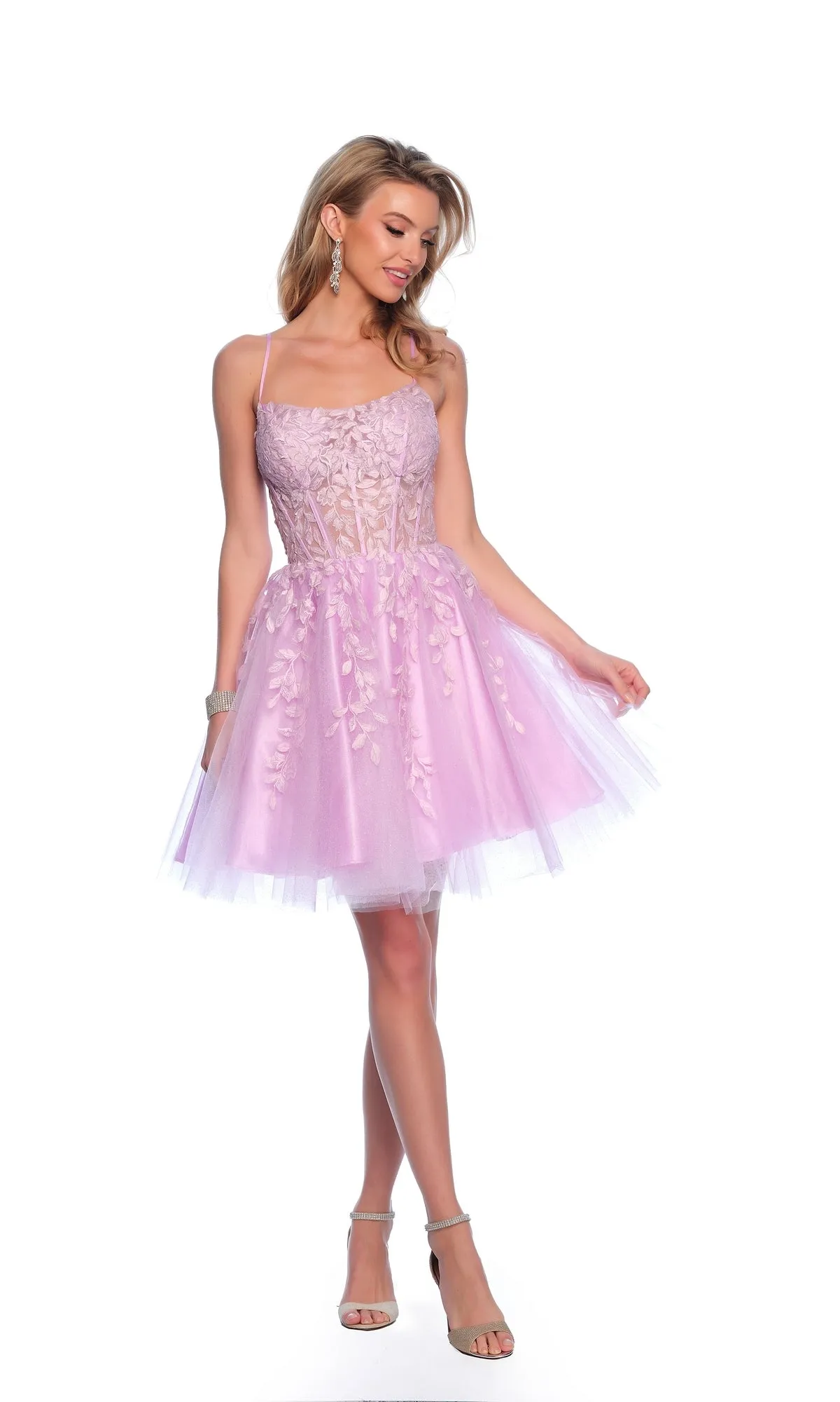 Purple Homecoming Dress: Dave & Johnny 11750 sold by PromGirl product image thumbnail 4