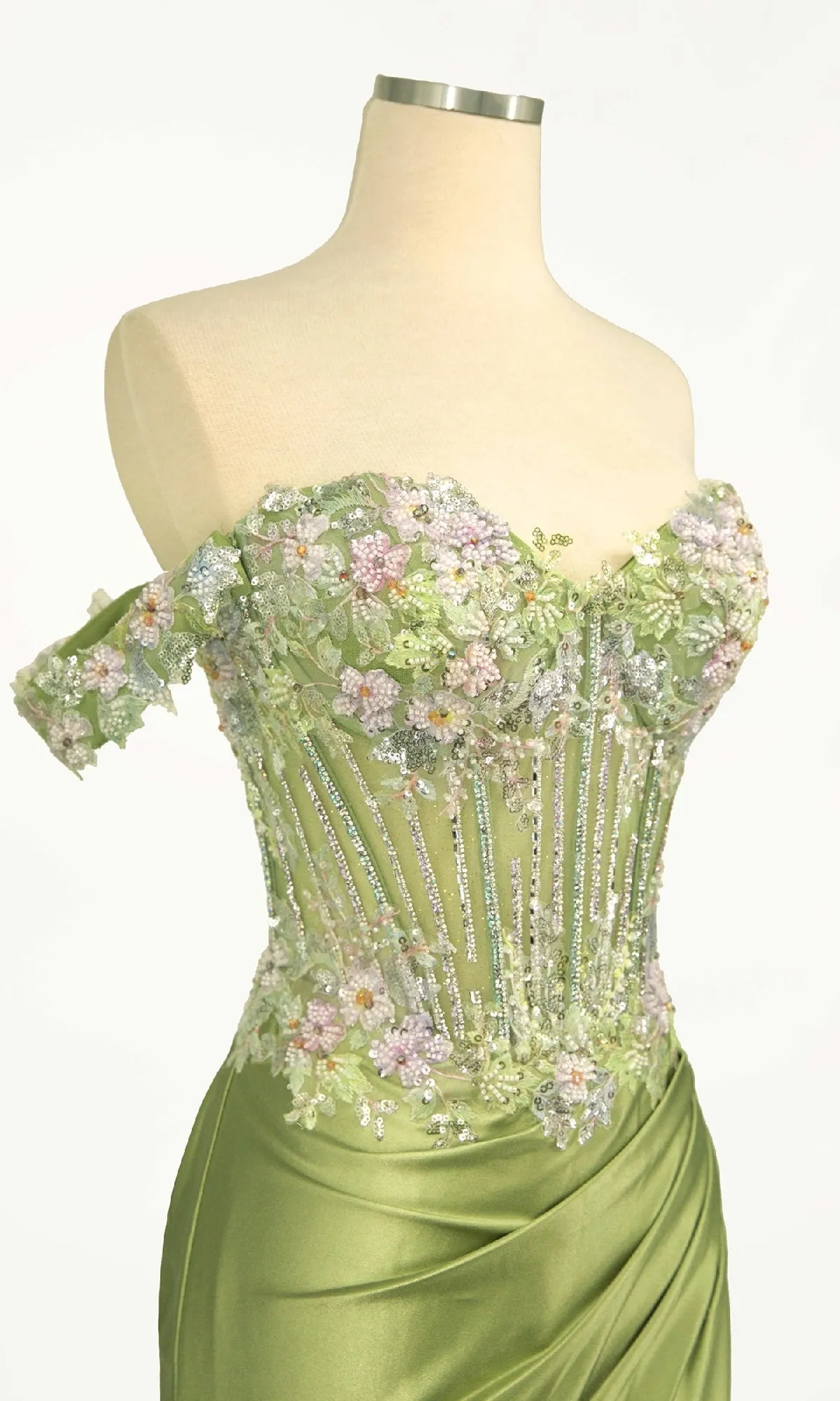 Off-the-Shoulder Long Prom Dress: Ladivine CD745 sold by PromGirl product image thumbnail 5