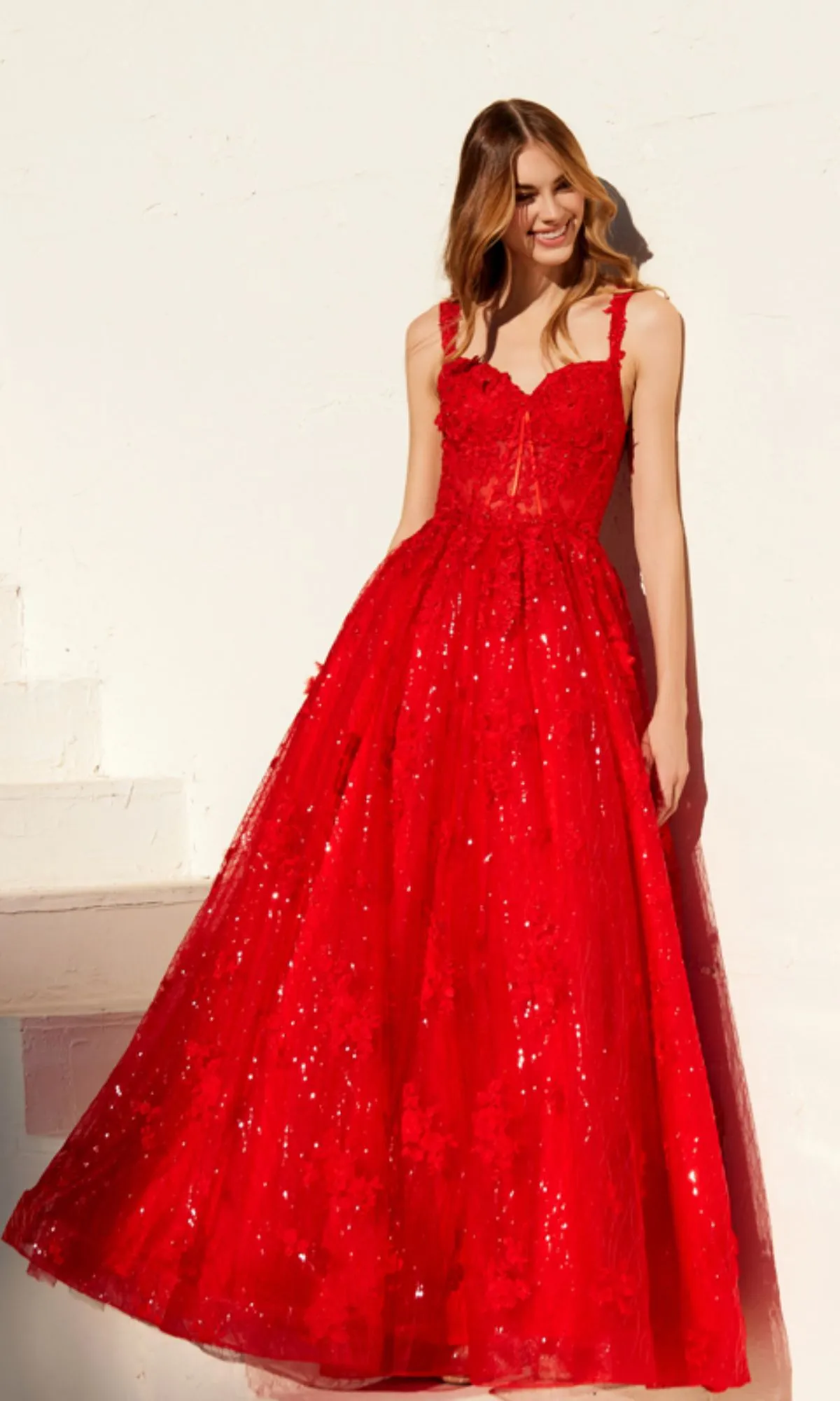 Long Sequin-Lace Prom Dress: Juliet JT2495A sold by PromGirl product image thumbnail 3