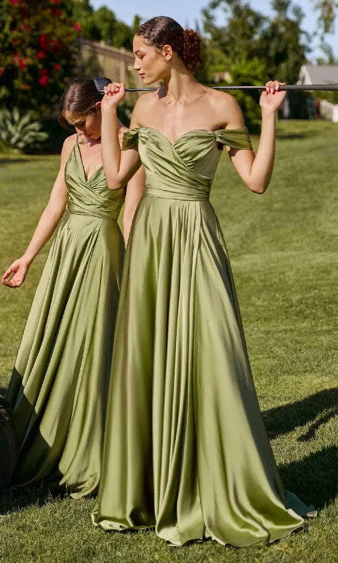 Off-the-Shoulder Long Prom Dress: Ladivine 7493-1 sold by PromGirl