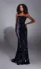 Strappy-Back Long Sequin Prom Dress: Alyce 61758 sold by PromGirl