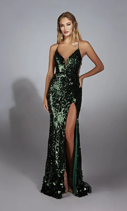 Sleek Long Sequin Prom Dress: Alyce 61765 sold by PromGirl