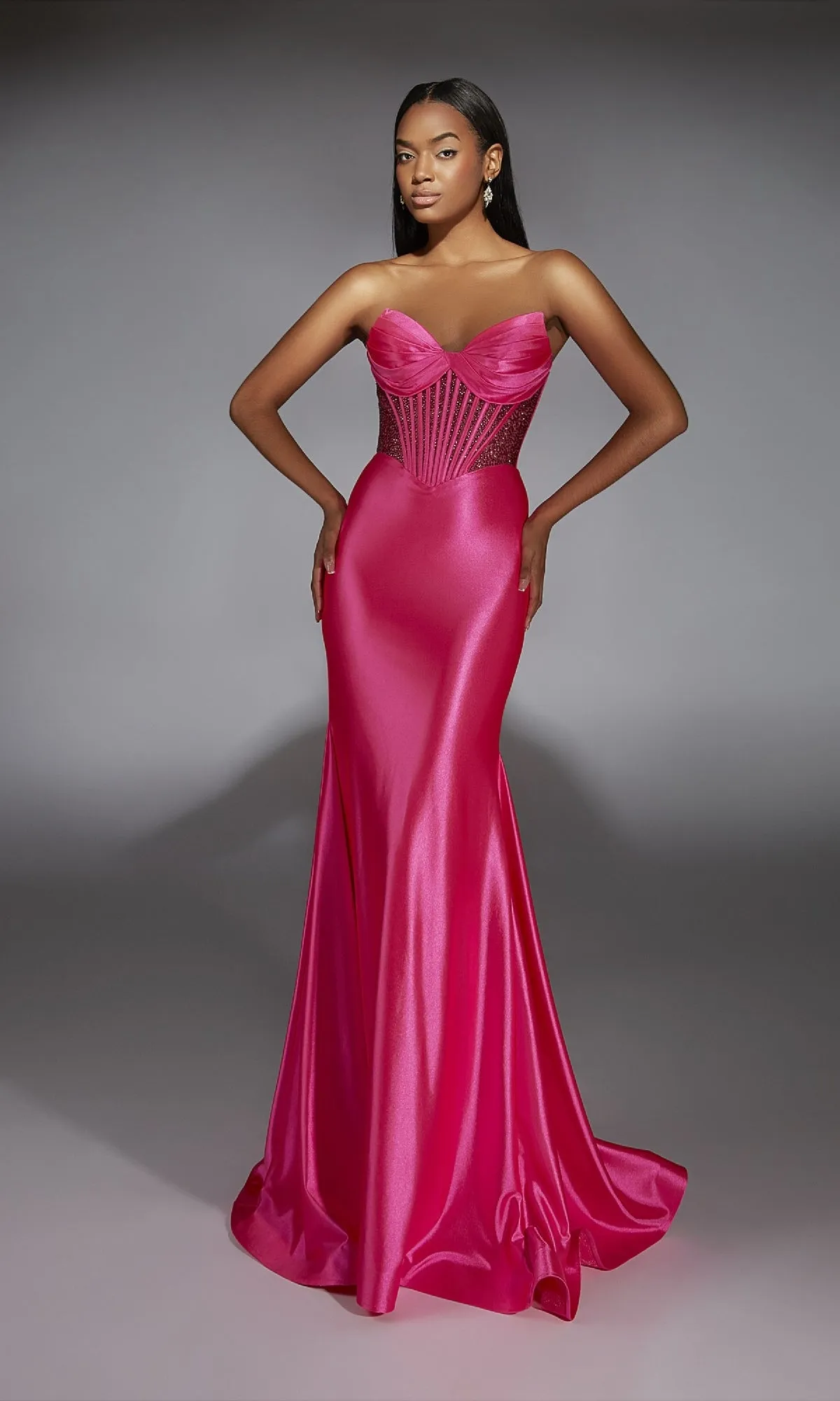 Strapless Long Corset Prom Dress: Alyce 61851 sold by PromGirl product image thumbnail 3
