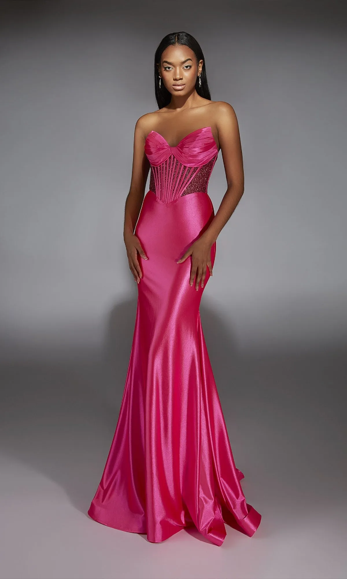 Strapless Long Corset Prom Dress: Alyce 61851 sold by PromGirl product image thumbnail 4