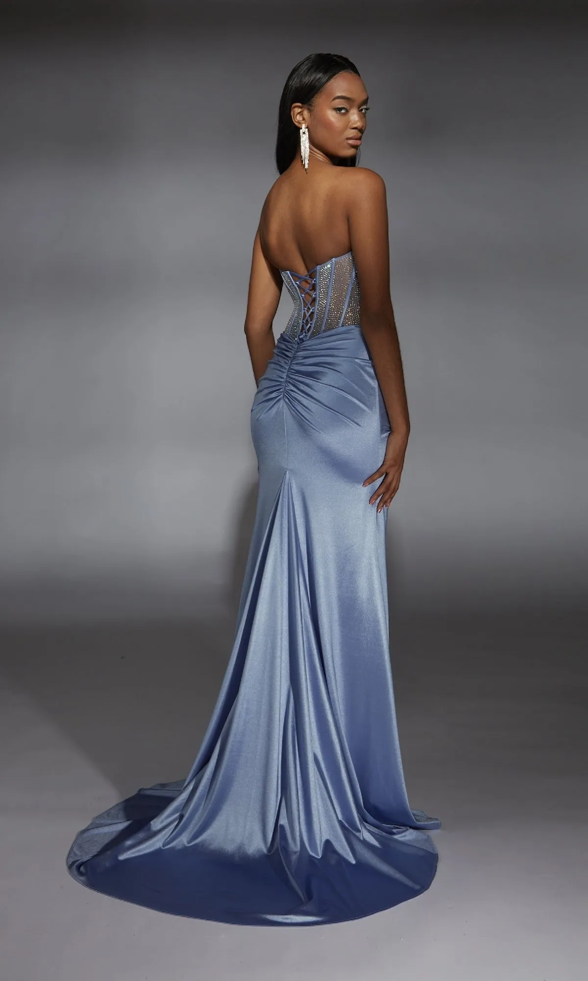 Strapless Long Corset Prom Dress: Alyce 61863 sold by PromGirl product image thumbnail 2