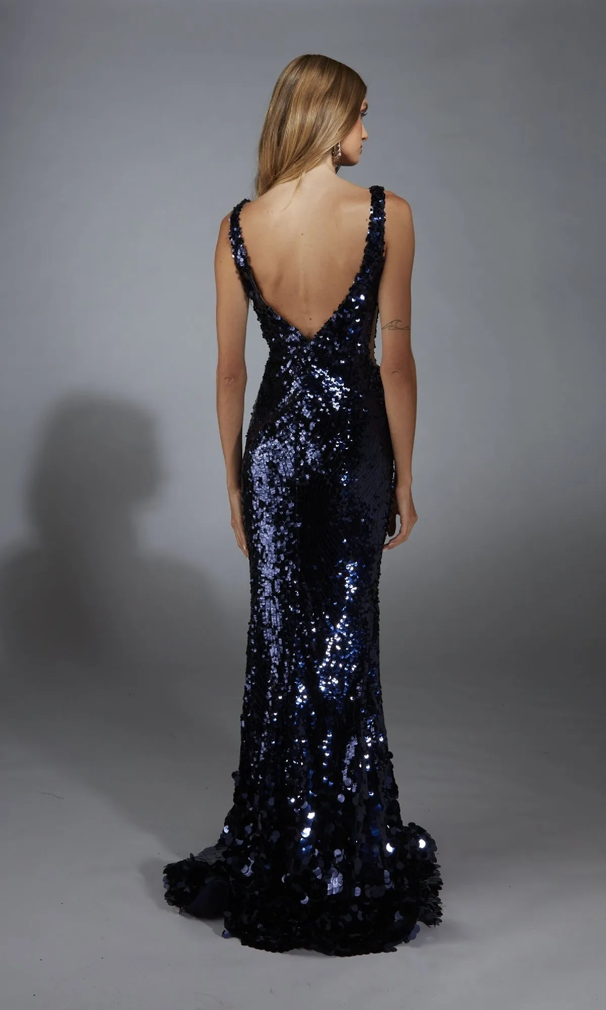 Sheer-Sides Long Sequin Prom Dress: Alyce 61795 sold by PromGirl product image thumbnail 2