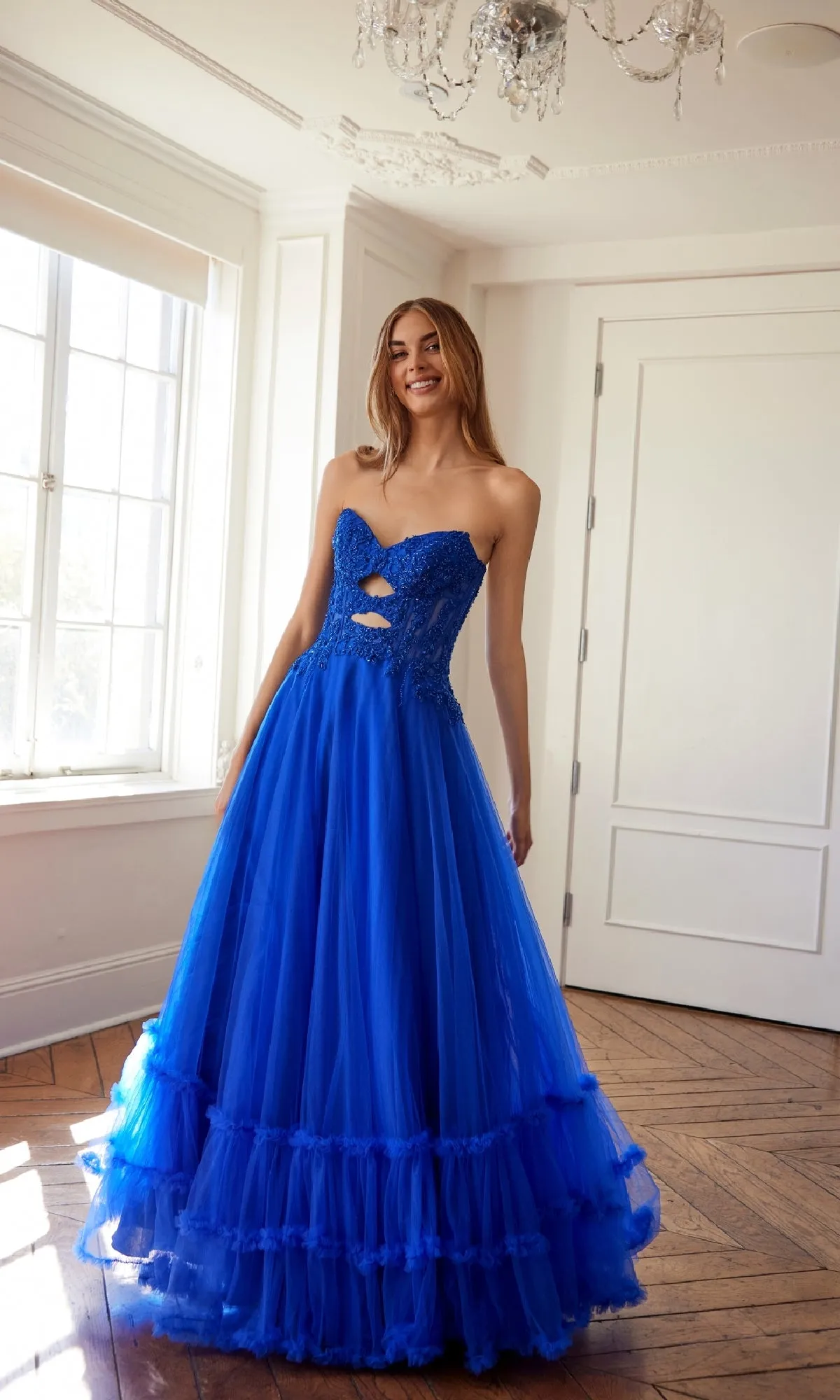 Strapless Long Prom Ball Gown: Juliet JT2561S sold by PromGirl product image thumbnail 4