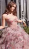 Strapless Print Prom Ball Gown: Andrea & Leo A1463 sold by PromGirl