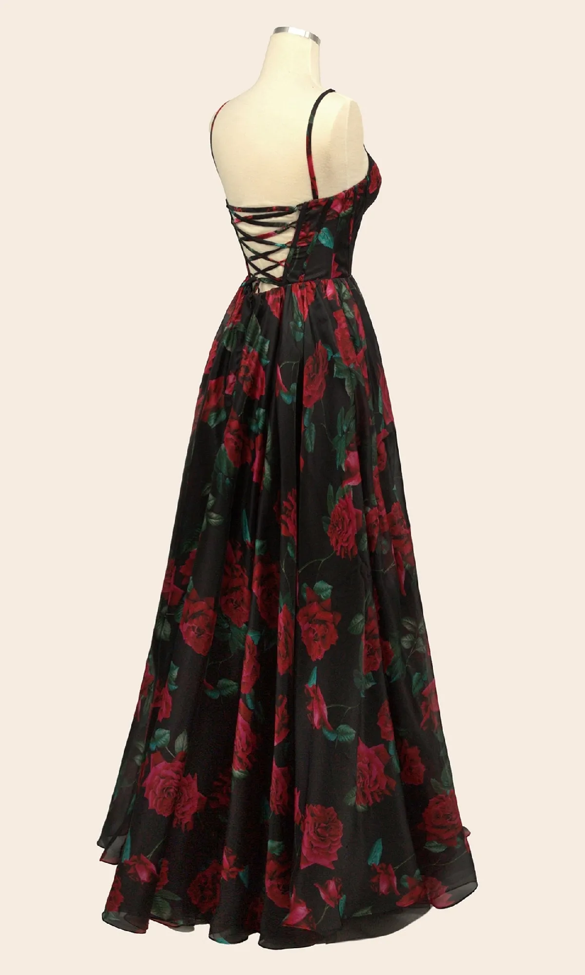Long Floral-Print Prom Dress: Andrea & Leo A1465 sold by PromGirl product image thumbnail 2