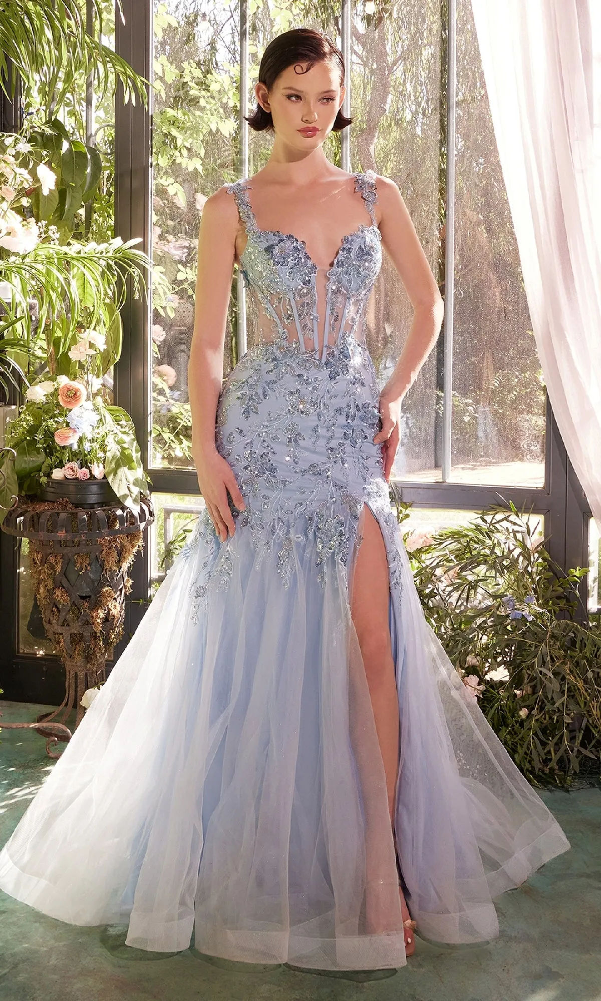 Long Blue Sequin Prom Dress: Andrea & Leo A1429 sold by PromGirl