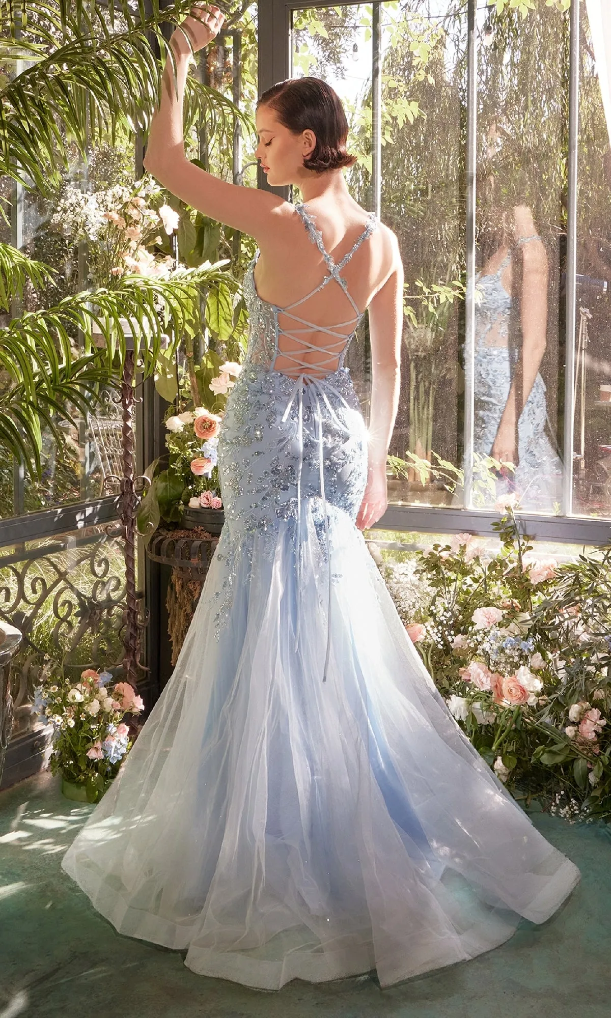 Long Blue Sequin Prom Dress: Andrea & Leo A1429 sold by PromGirl product image thumbnail 2