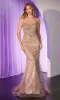 Strapless Long Sequin Prom Dress: Ladivine CC416 sold by PromGirl