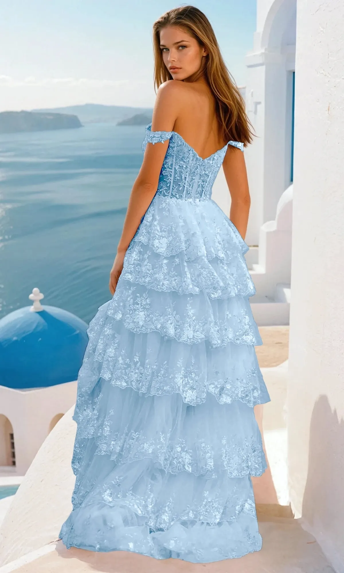 A-Line Corset Lace Prom Dress: PromGirl Exclusive sold by PromGirl product image thumbnail 2