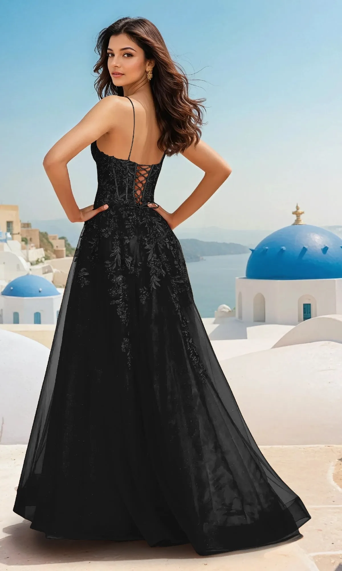 Glitter Tulle A-Line Prom Dress: PromGirl Exclusive sold by PromGirl product image thumbnail 4