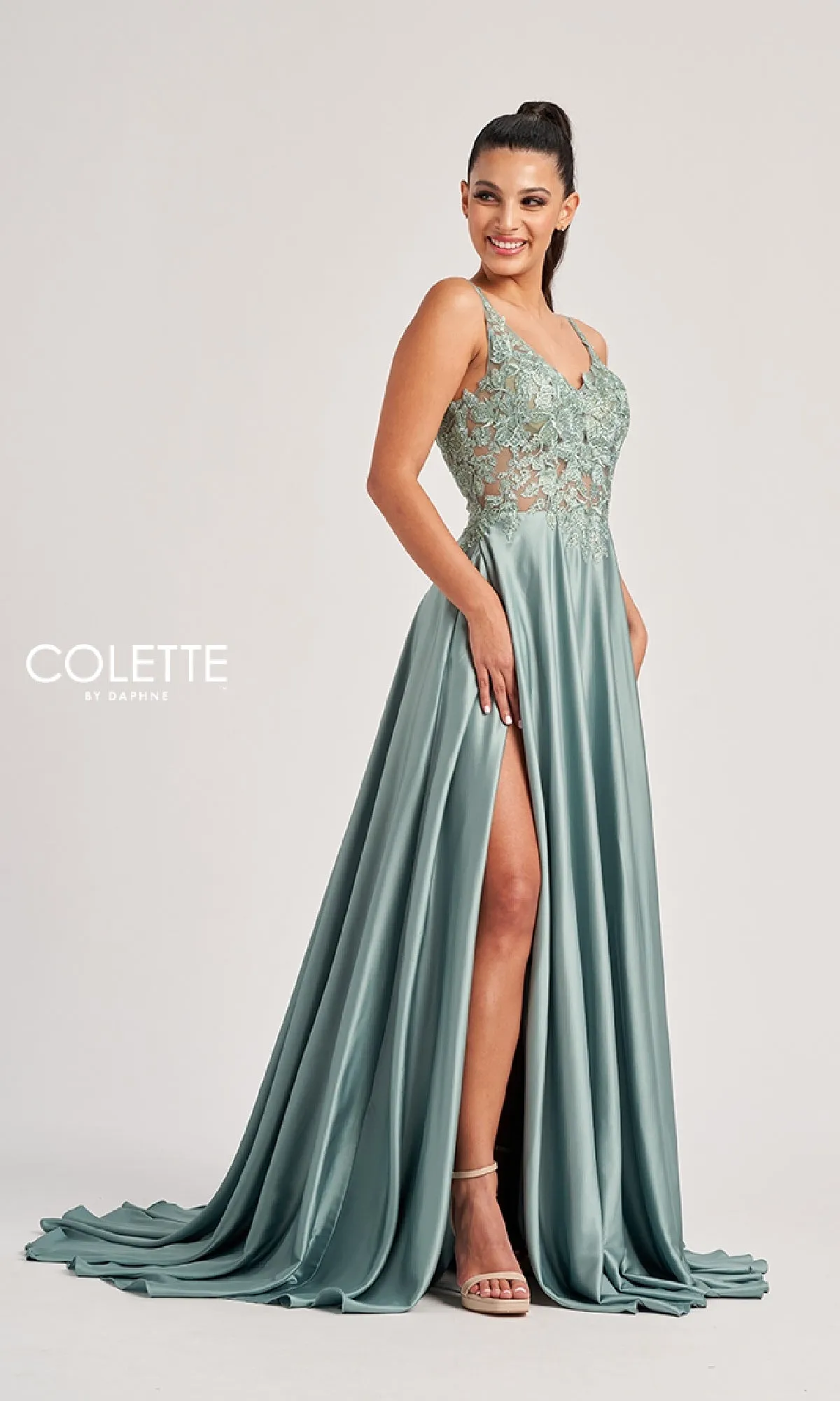 Long Prom Dress: Colette CL8160 sold by PromGirl