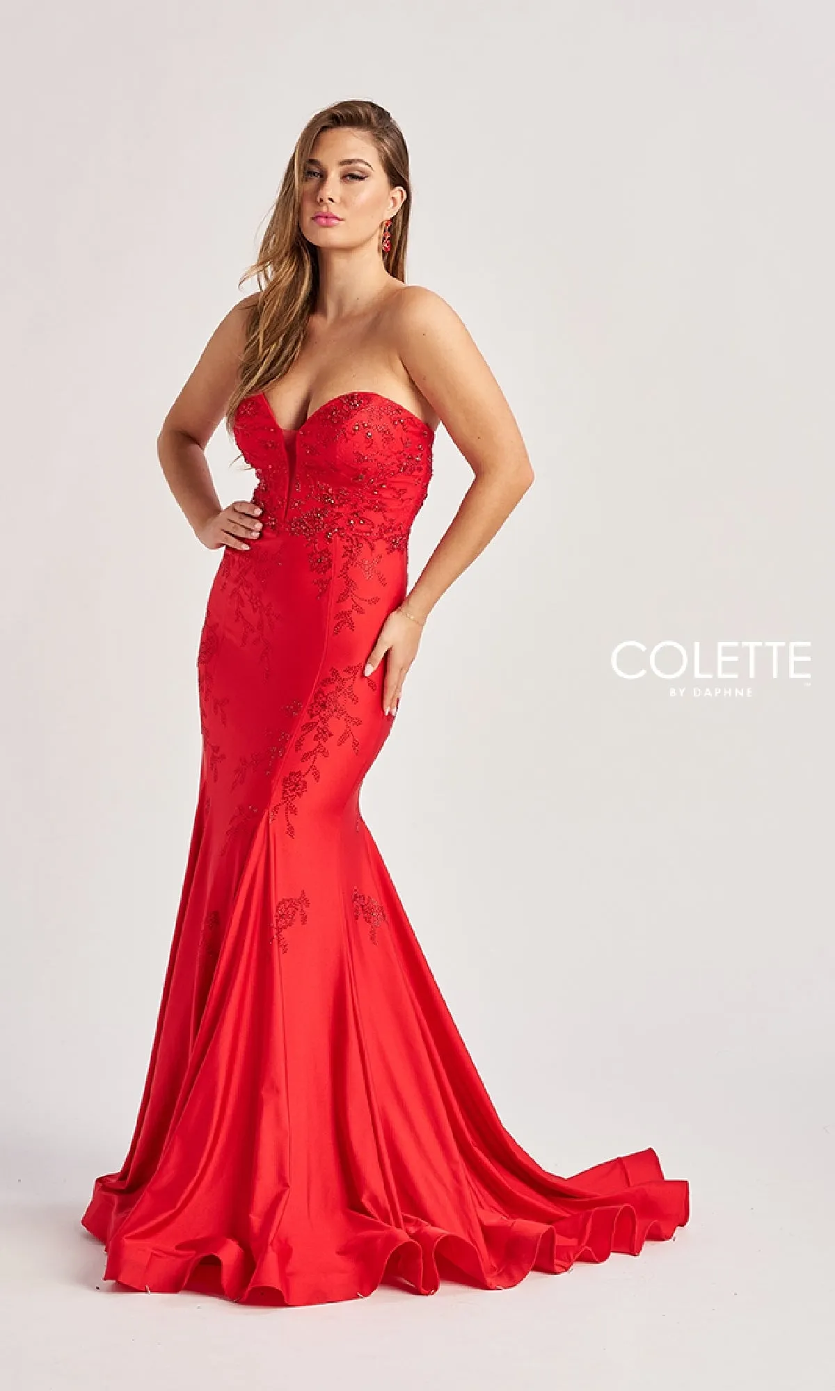 Long Prom Dress: Colette CL8445 sold by PromGirl product image thumbnail 4