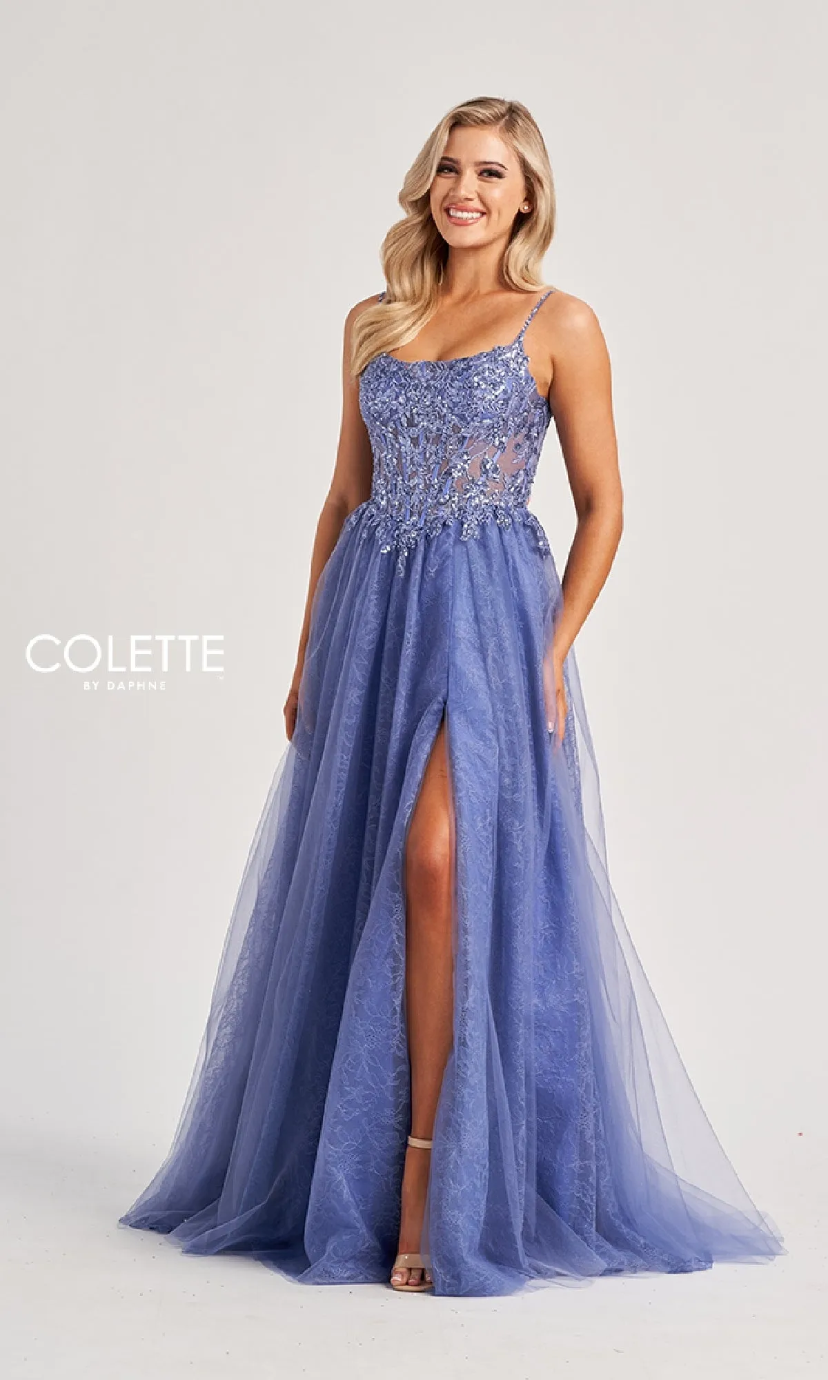 Long Prom Dress: Colette CL8240 sold by PromGirl product image thumbnail 5