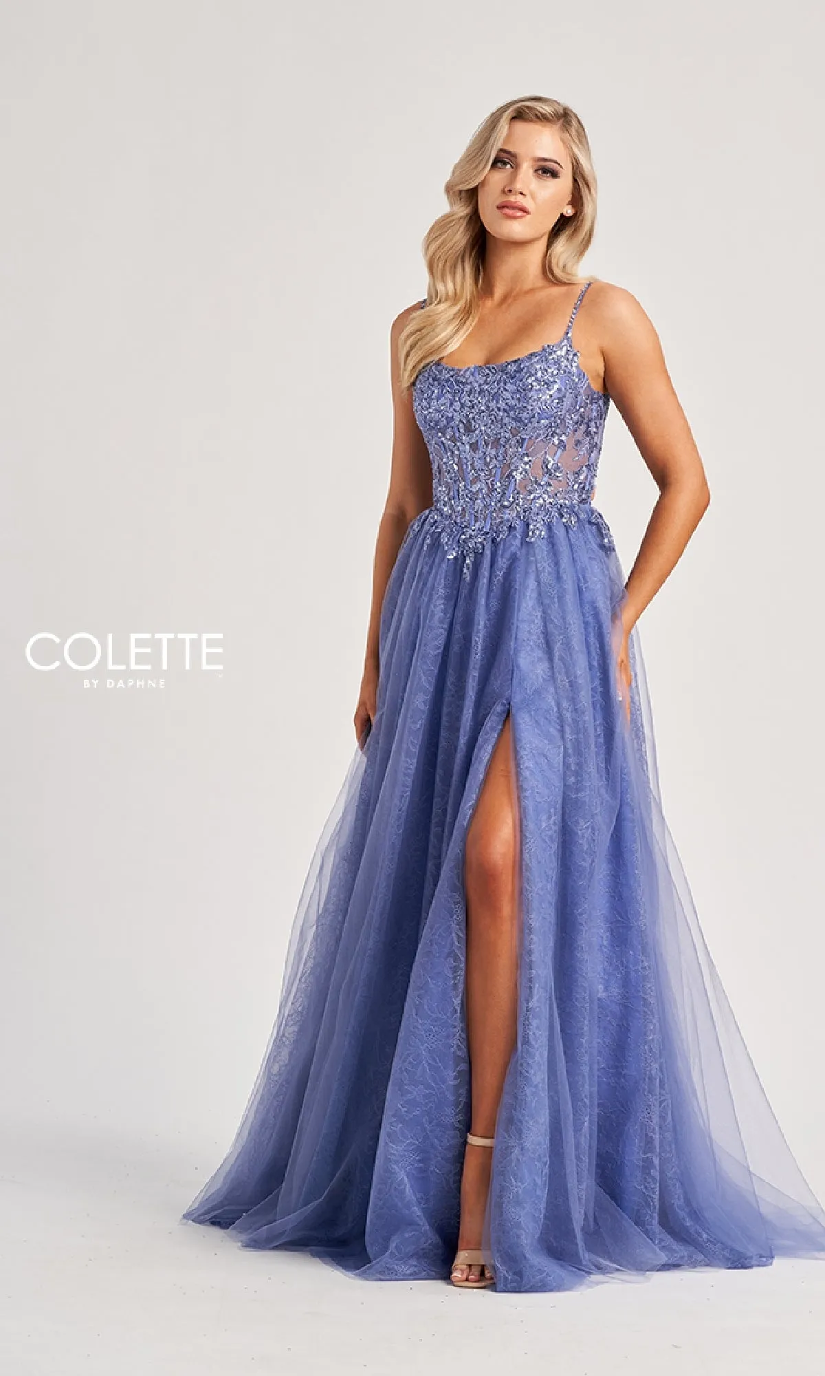 Long Prom Dress: Colette CL8240 sold by PromGirl product image thumbnail 3