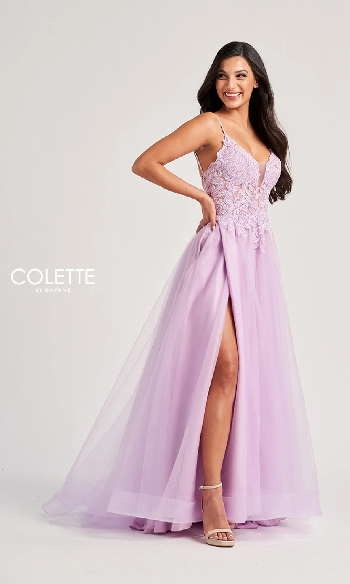 Long Prom Dress: Colette CL8100 sold by PromGirl