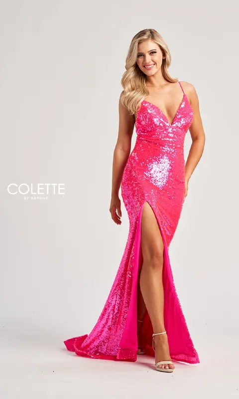 Long Prom Dress: Colette CL8070 sold by PromGirl