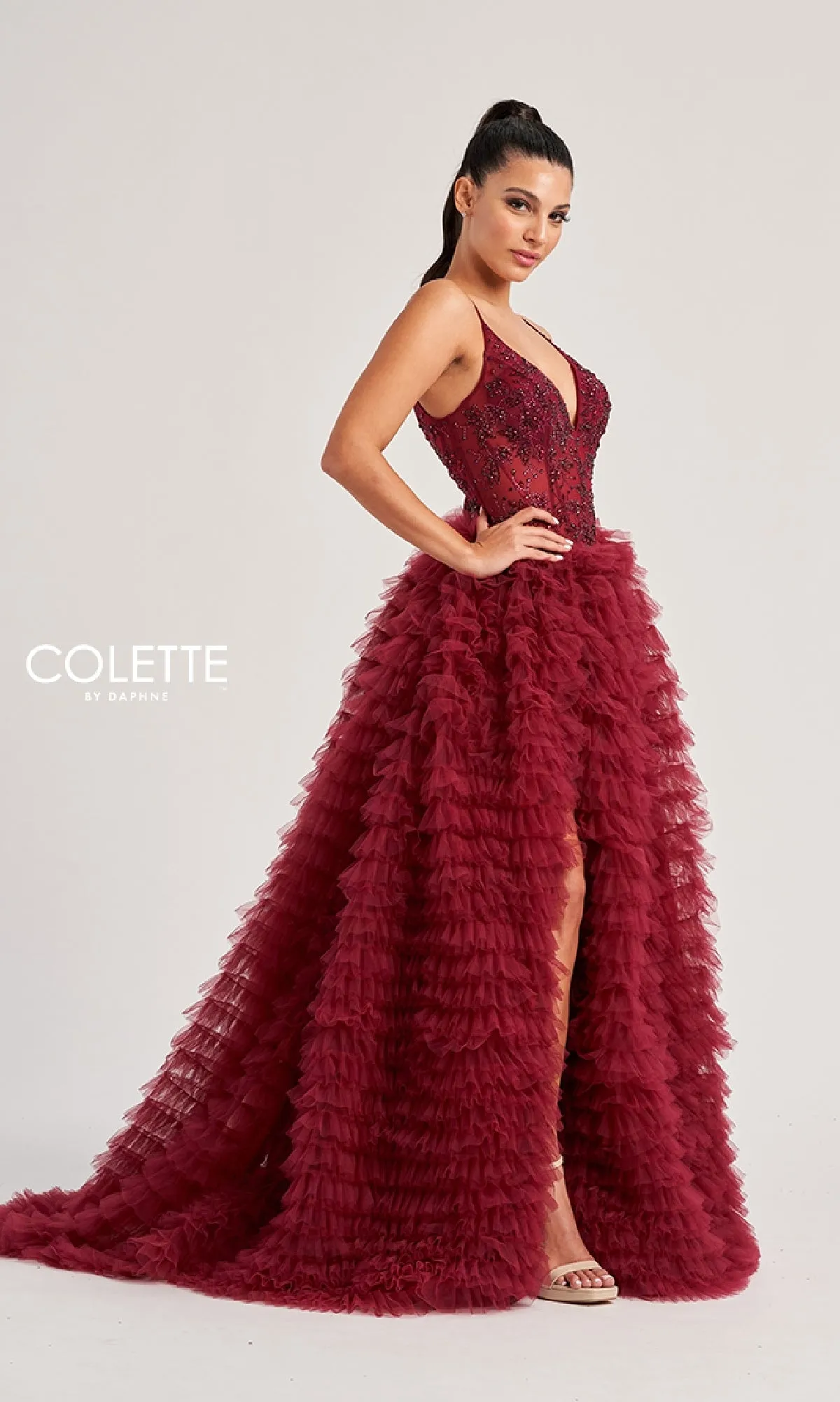 Long Prom Dress: Colette CL8330 sold by PromGirl product image thumbnail 5