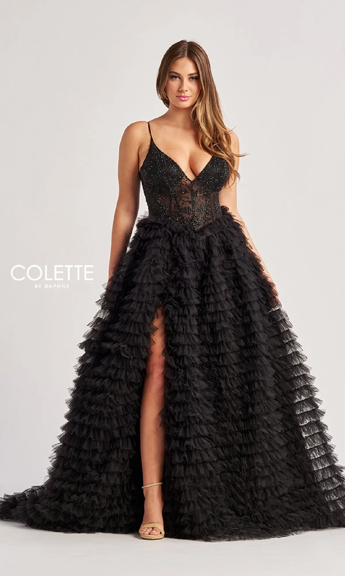 Long Prom Dress: Colette CL8330 sold by PromGirl product image thumbnail 4