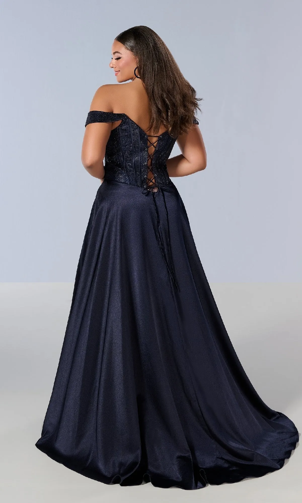 Long Plus-Size Prom Dress: Tiffany 16204 sold by PromGirl product image thumbnail 2