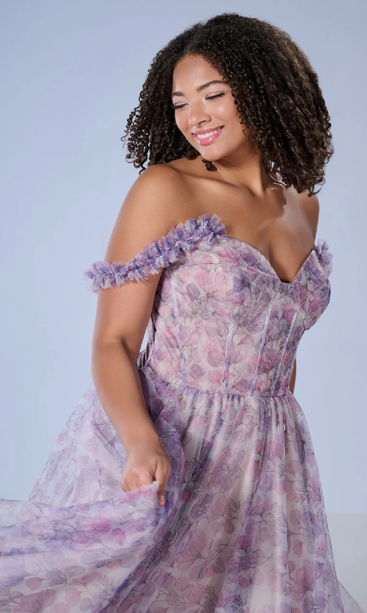 Long Plus-Size Prom Dress: Tiffany 16162 sold by PromGirl product image thumbnail 4