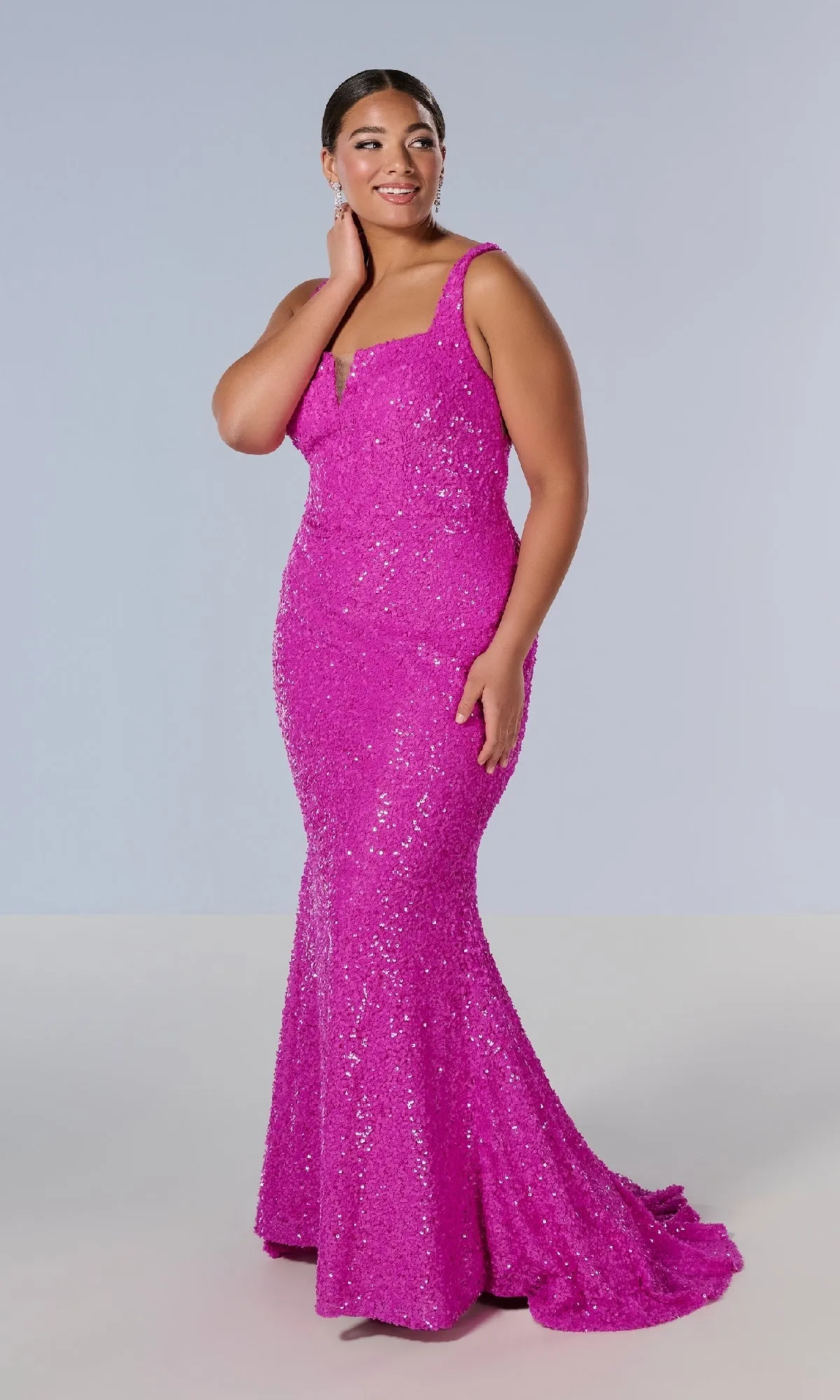 Long Plus-Size Prom Dress: Tiffany 16231 sold by PromGirl product image thumbnail 3
