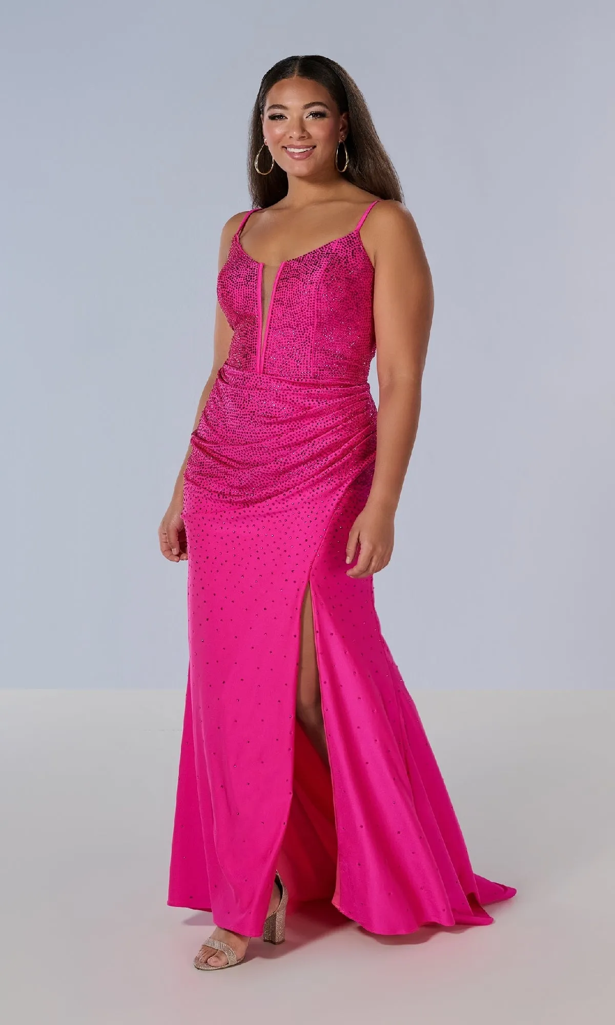 Long Plus-Size Prom Dress: Tiffany 16194 sold by PromGirl product image thumbnail 3