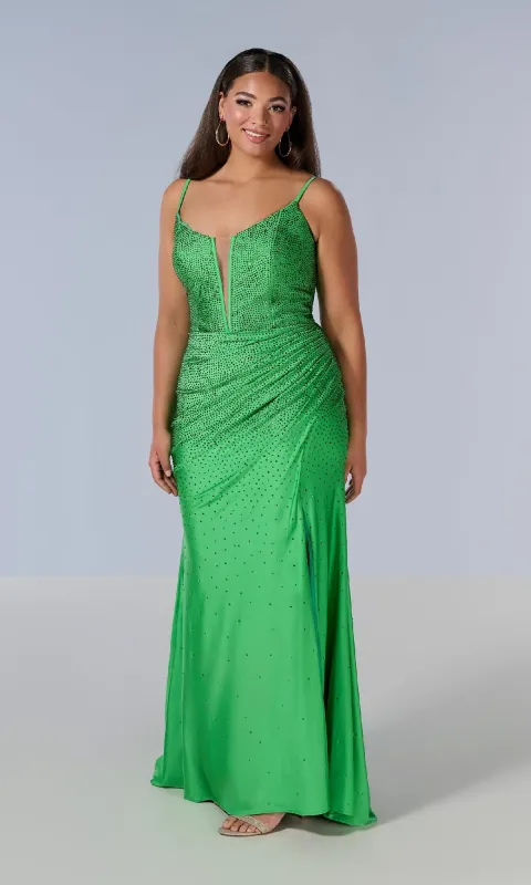 Long Plus-Size Prom Dress: Tiffany 16194 sold by PromGirl