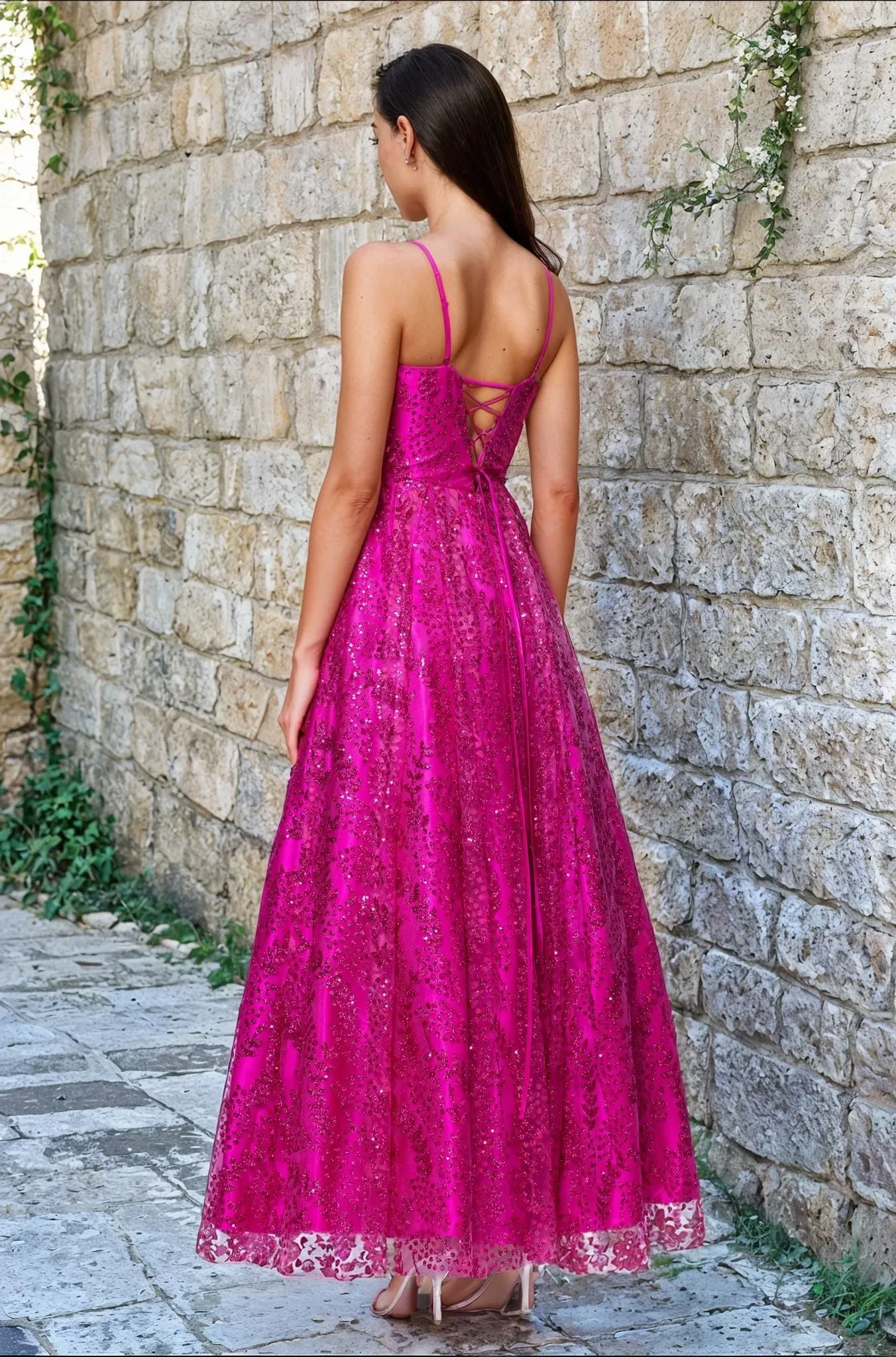 Long Hot Pink Prom Dress: Blondie Nites 5362BN sold by PromGirl product image thumbnail 2