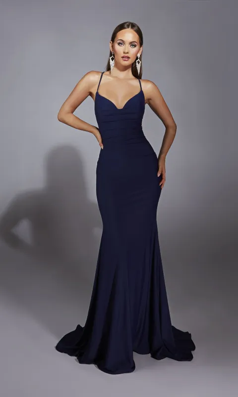Cowl-Neck Long Prom Dress: Aerie Couture 346 sold by PromGirl