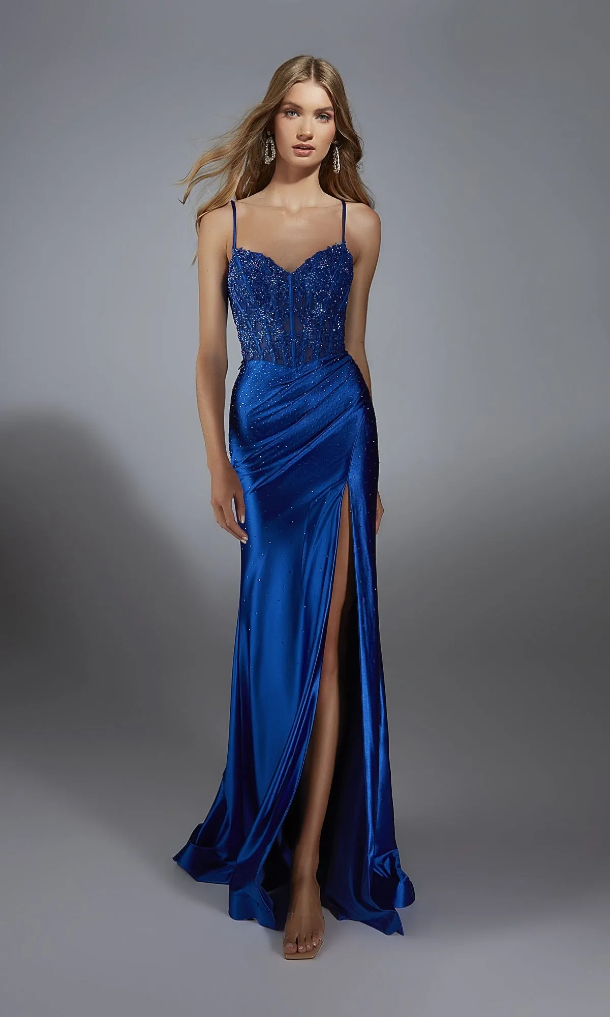 Beaded-Corset Long Prom Dress: Alyce 61827 sold by PromGirl product image thumbnail 3