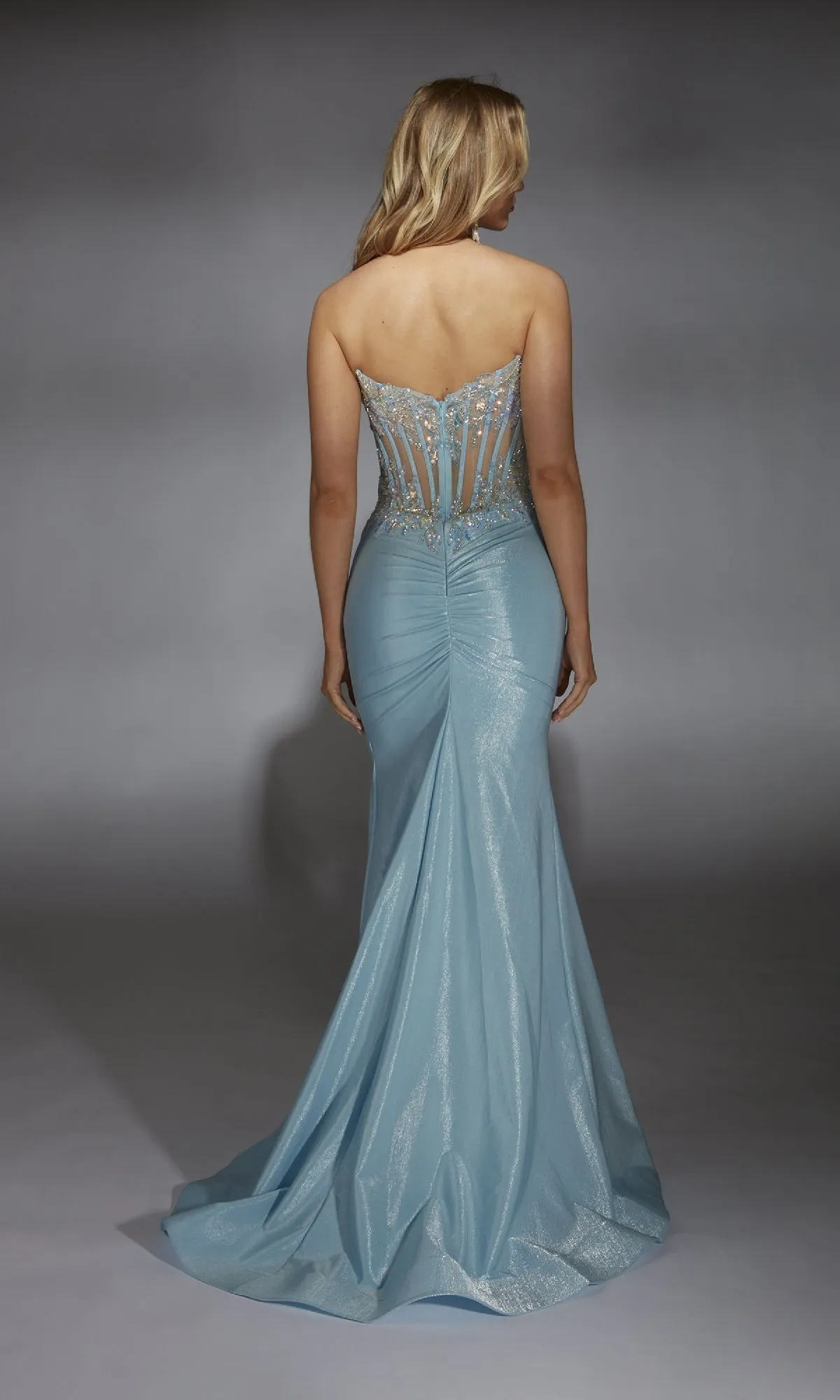 Strapless Beaded-Corset Prom Gown: Alyce 61744 sold by PromGirl product image thumbnail 2