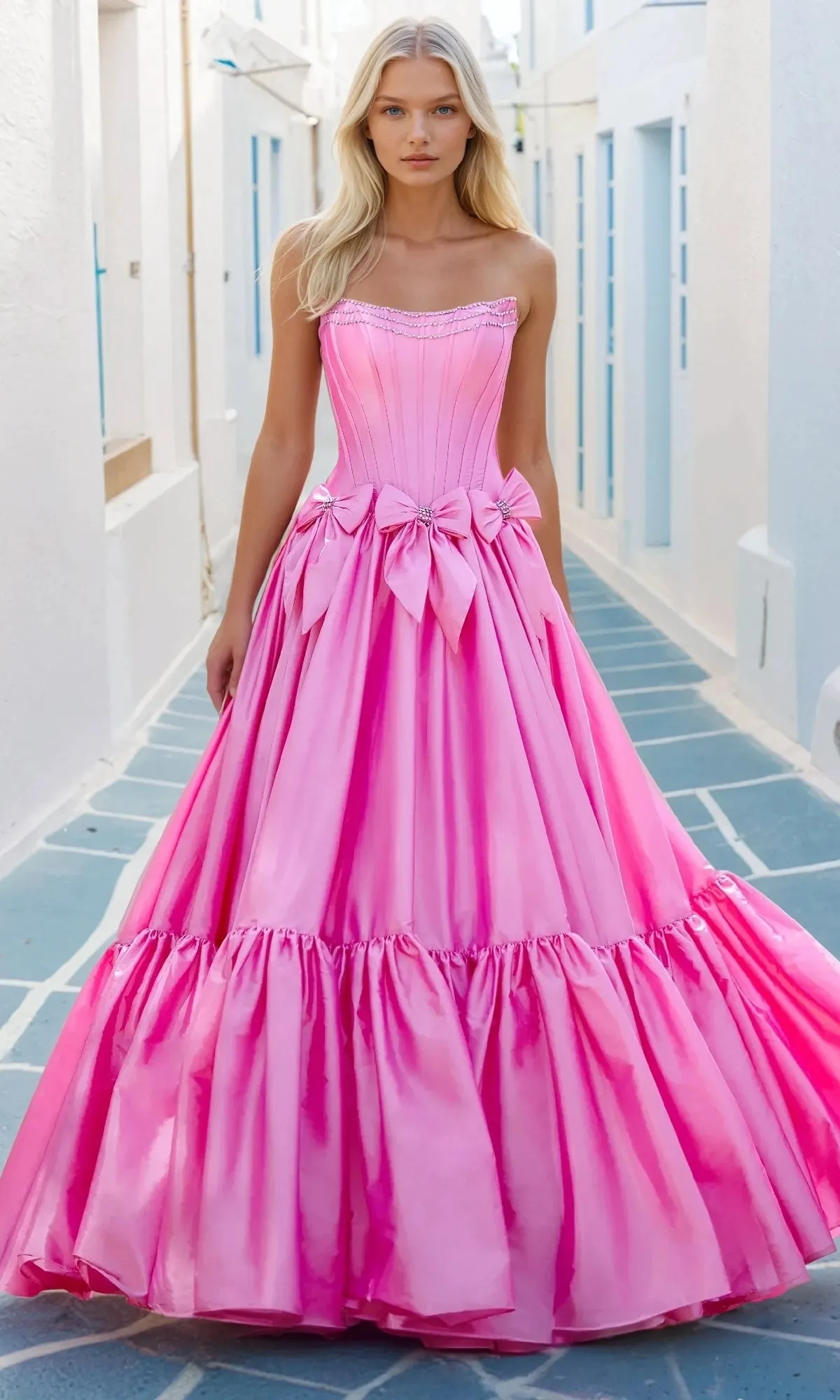 Corset Prom Ball Gown with Bows: PromGirl Exclusive sold by PromGirl product image thumbnail 5