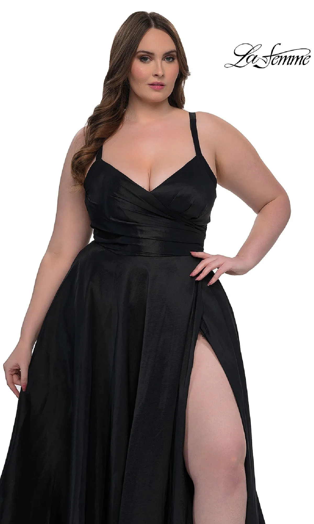 Long Plus-Size Prom Dress: La Femme 33075 sold by PromGirl product image thumbnail 5