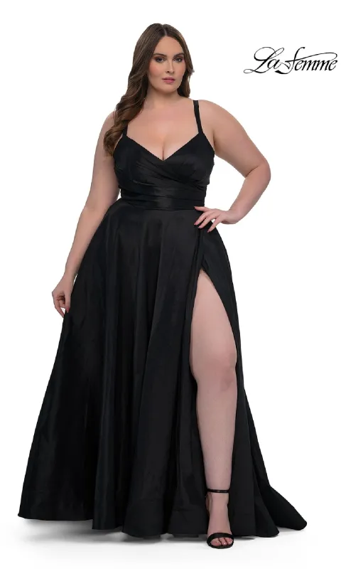 Long Plus-Size Prom Dress: La Femme 33075 sold by PromGirl