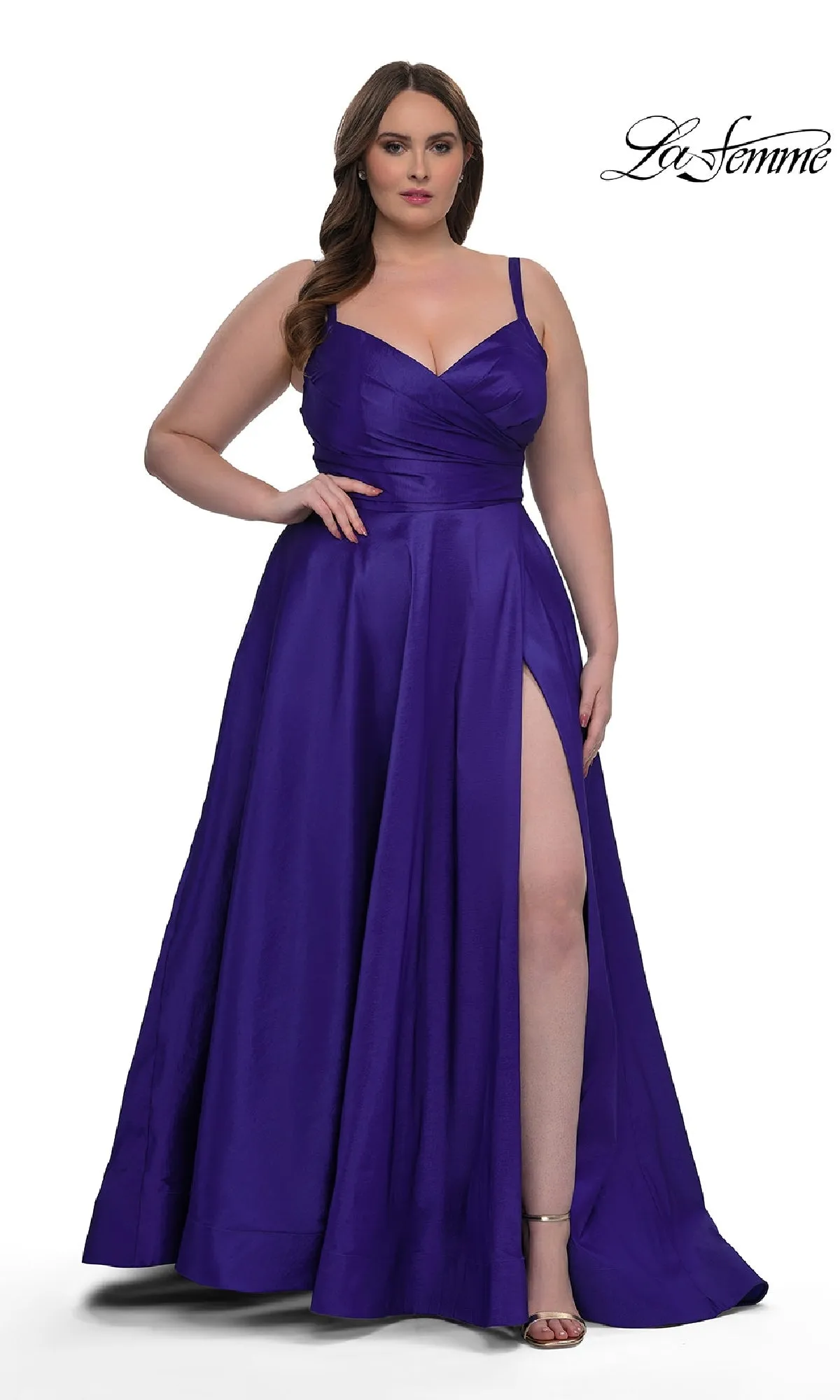 Long Plus-Size Prom Dress: La Femme 33075 sold by PromGirl product image thumbnail 3