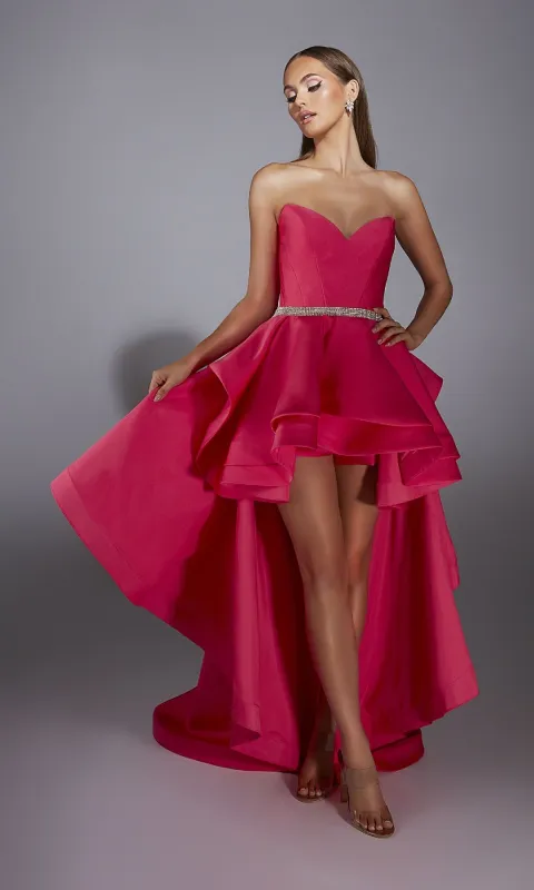 High-Low Strapless Prom Dress: Alyce 61934 made by Alyce Paris