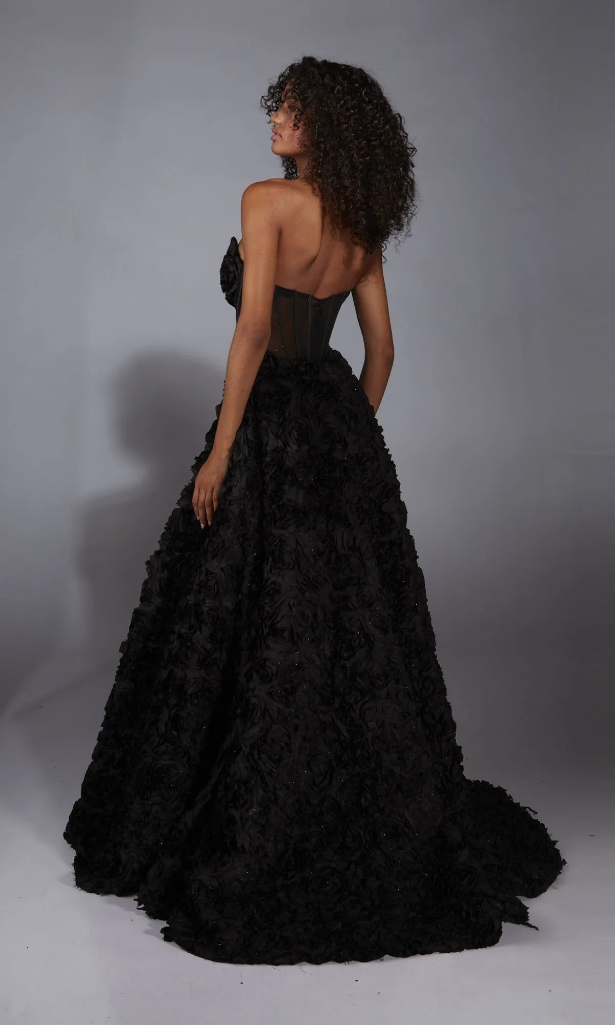 Strapless Rosette Prom Ball Gown: Alyce 61775 sold by PromGirl product image thumbnail 2