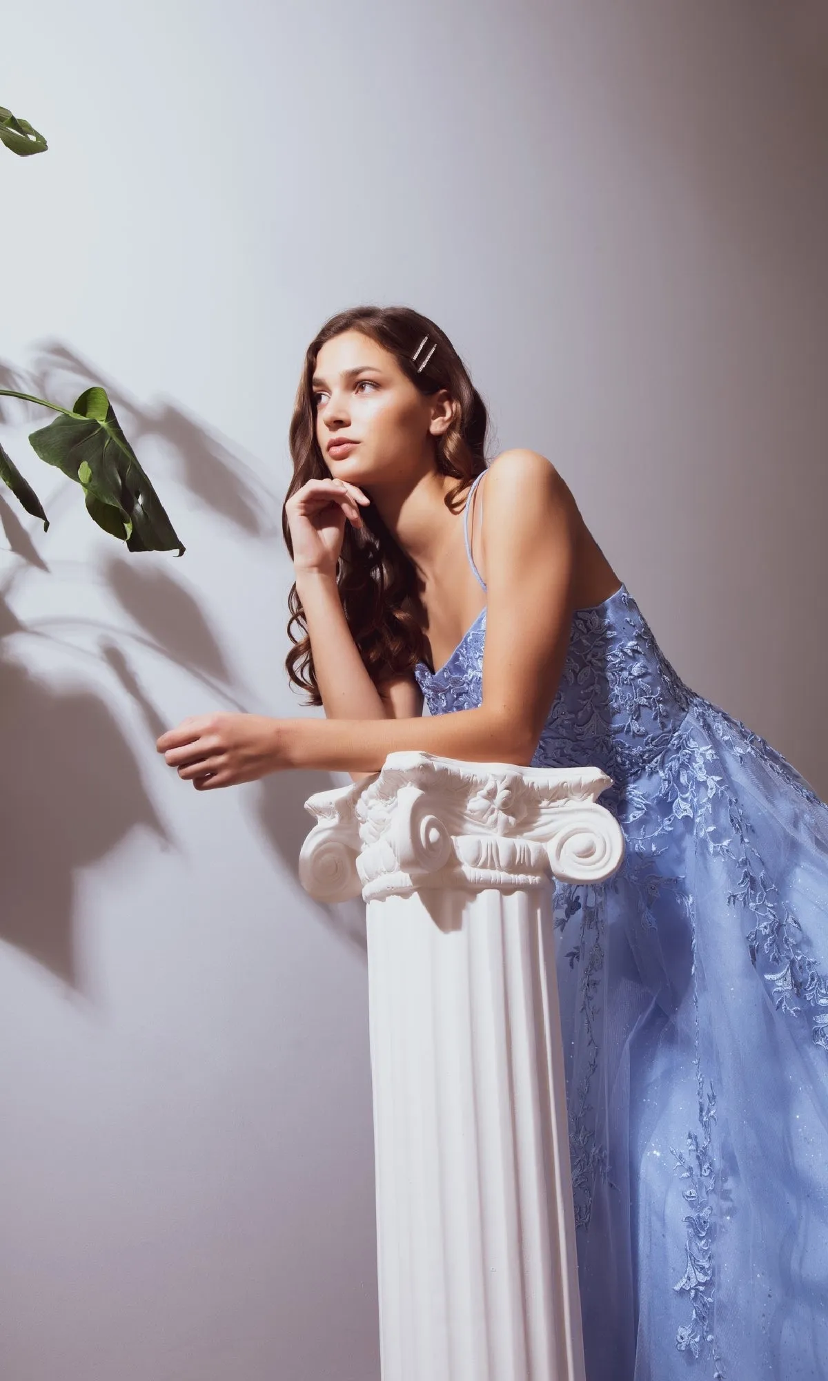 Lace-Up Long Lace Prom Ball Gown: Eureka CC0240 sold by PromGirl product image thumbnail 3