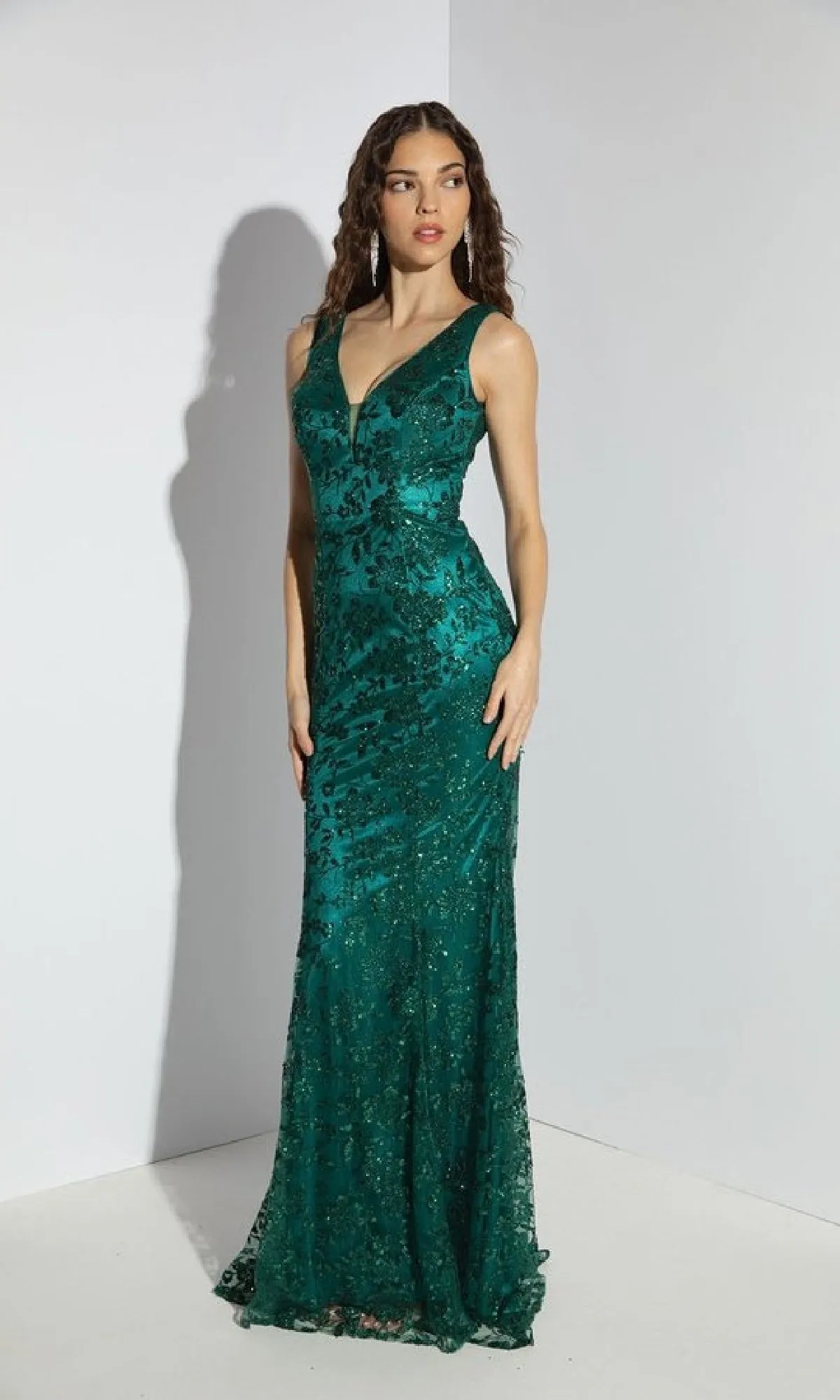 Sequin-Print Long Prom Dress: Eureka 9706 sold by PromGirl product image thumbnail 3