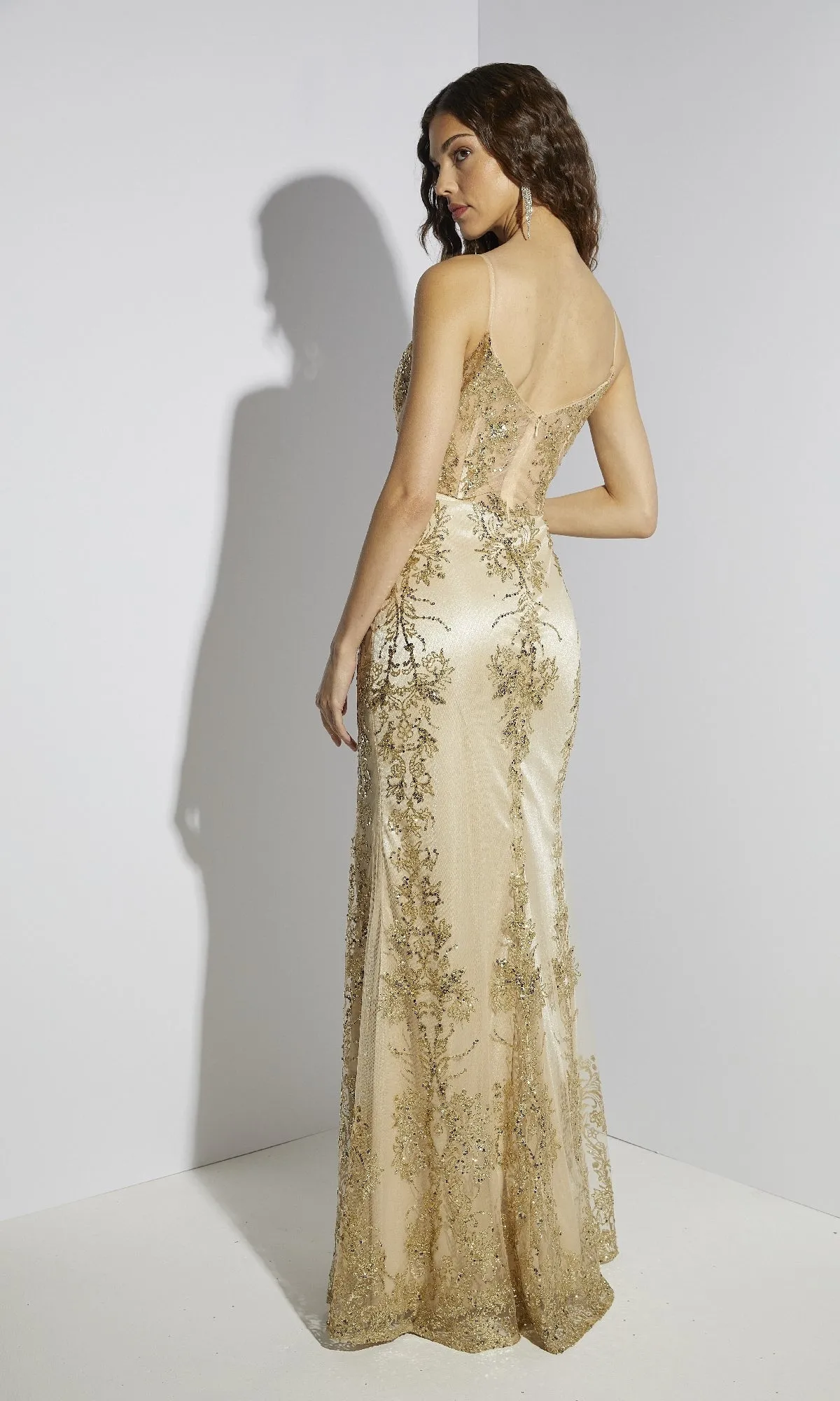 Long Glitter Jersey Prom Dress: Eureka 9188 sold by PromGirl product image thumbnail 2