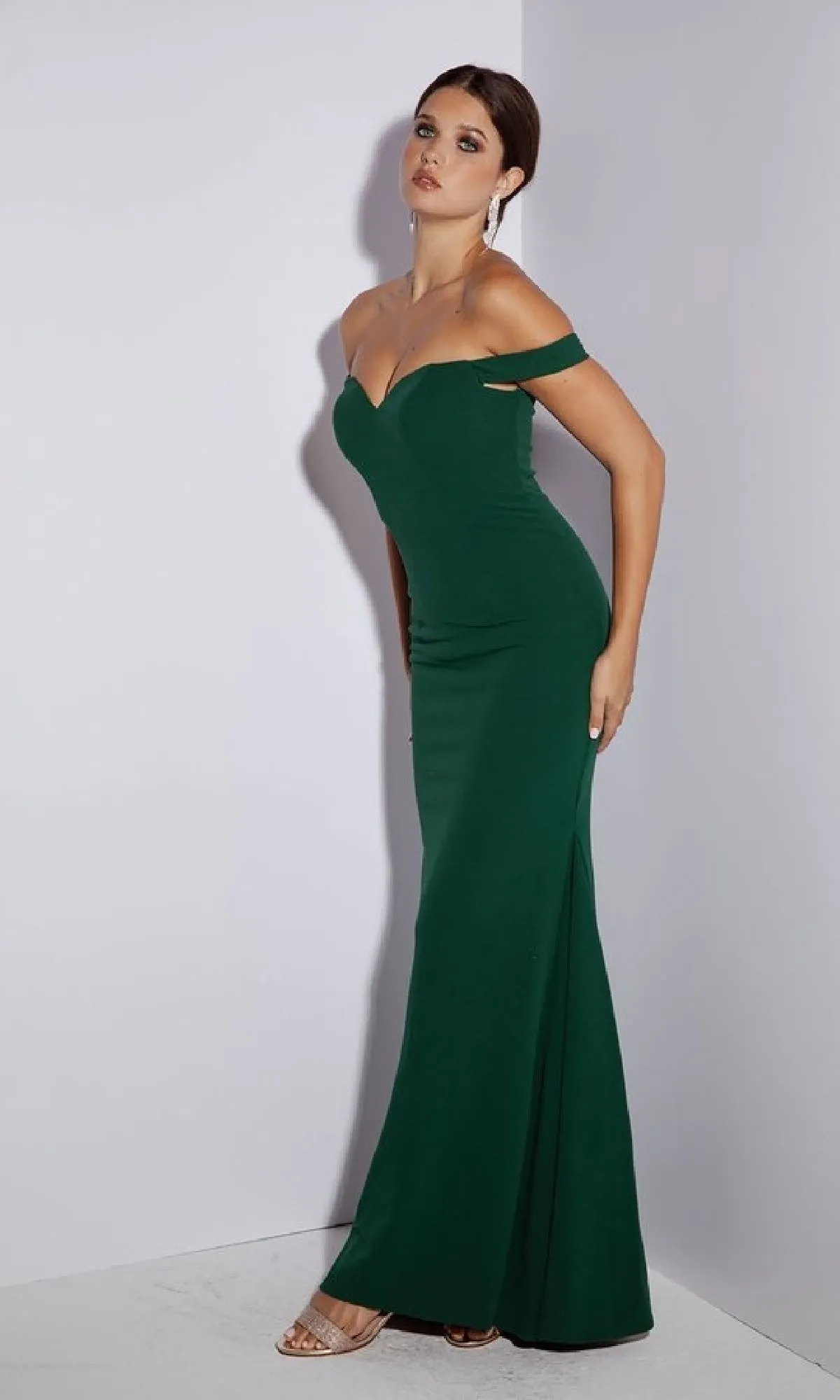 Off-Shoulder Long Jersey Prom Dress: Eureka 9081 sold by PromGirl product image thumbnail 3