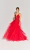 Ruffled Long Glitter Prom Ball Gown: Eureka EK188 sold by PromGirl
